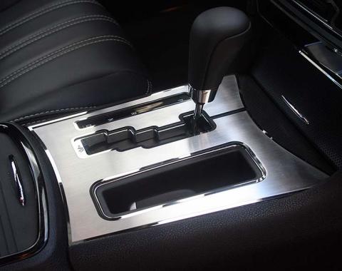 American Car Craft 2011-2013 Chrysler 300 - Shifter Plate Brushed with Trim Ring 4Pc, Polished Stainless 331020