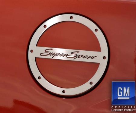 American Car Craft 2010-2019 Camaro SS - Super Sport Fuel Door Cover, Brushed Stainless Steel (Brushed) 102010