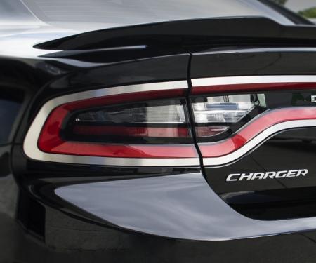 American Car Craft 2015-2018 Dodge Charger - Taillight Trim 4Pc, Stainless Steel (Brushed) 332009