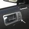 American Car Craft 2005-2014 Mustang - Door Handle Trim Plates 2Pc, Brushed Stainless with Polished Tim 271017