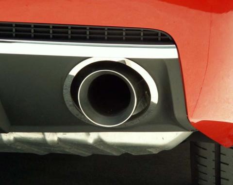 American Car Craft 2010-2013 Camaro - Trim Rings for Exhaust, Cropped Style 2Pc, Polished Stainless Steel 102004