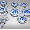 American Car Craft 2008-2023 Challenger - MOPAR Inlay Deluxe Fluid & Shock Tower Cap Covers 13Pc, Choose Inlay Color & Eng 153054