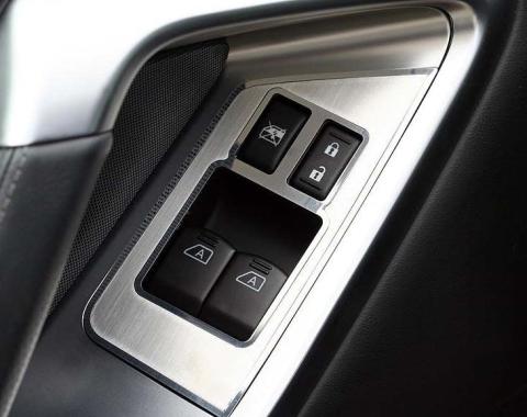 American Car Craft 2010-2013 Nissan GT-R - Door Handle Control Trim Plate 2Pc, Brushed/Polished Stainless Steel 161013