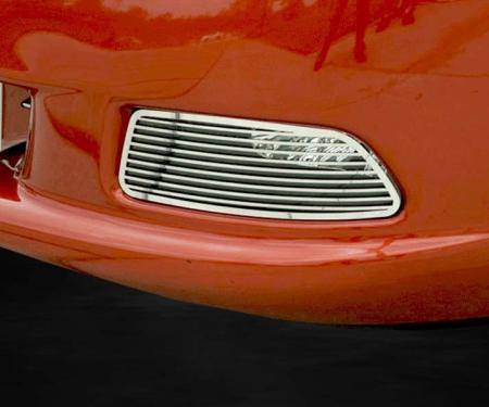 American Car Craft 2005-2013 C6 Corvette - Billet Style Driving Light Covers 2Pc, Polished Stainless Steel 042061