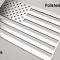 American Car Craft American Flag Emblem 1 or 2 Piece Set, Stainless Steel (Thin Red Line) 142031