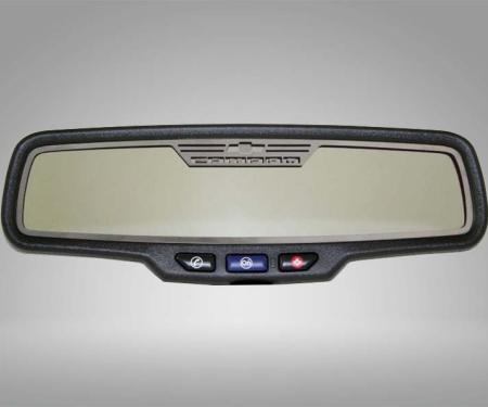 American Car Craft 2012-2013 Camaro - Rear View Mirror Trim 'CAMARO' Rectangle mirror, Brushed Stainless 101025