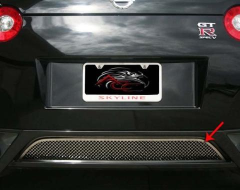 American Car Craft 2010-2013 Nissan GT-R - Grille Laser Mesh Rear, Polished Stainless Steel 162005