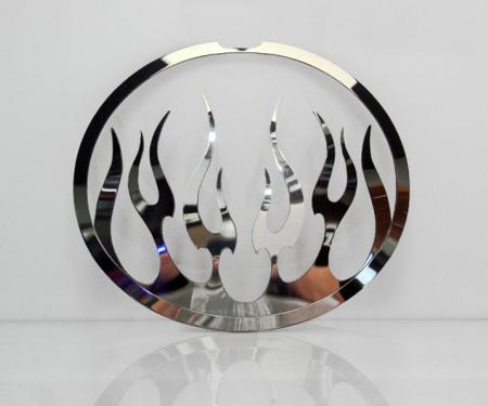 American Car Craft 2005-2013 C6 Corvette - Taillight Covers Polished Flame Style 4Pc, Polished Stainless Steel 042070