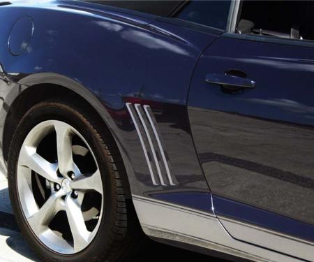 American Car Craft 2010-2013 Camaro - Rear Side Fender Vent Grille Vinyl Inserts, Satin Stainless Look Vinyl 102081