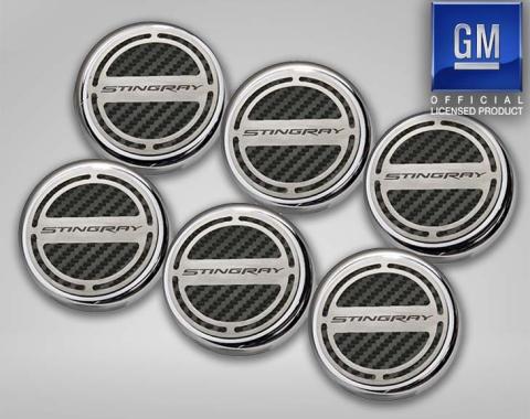 American Car Craft 2014-2019 Z06/Z51/C7 Corvette - STINGRAY Script Fluid Cap Covers 6Pc Manual Transmission, Choose Color 053020