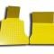 American Car Craft 2005-2013 C6 Corvette - Yellow Diamond Plate Floor Mats 2Pc, Polished Aluminum 041005