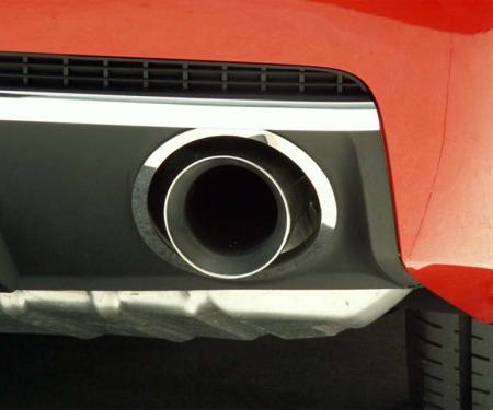 American Car Craft 2010-2013 Camaro - Trim Rings for Exhaust, Cropped Style 2Pc, Polished Stainless Steel 102004