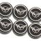 American Car Craft 1997-2004 C5/Z06 Corvette - C5 Cross Flag Emblem Fluid Cap Covers 6Pc, Manual Trans, Choose Color 033074