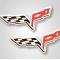 American Car Craft 2005-2013 C6 Corvette - Emblem Trim Rings 2Pc, Polished Stainless Steel 042080
