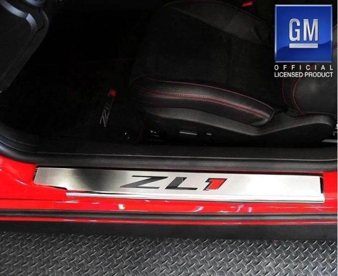 American Car Craft 2012-2015 Camaro ZL1 - Executive Series 'ZL1' Door Sills 2Pc, Brushed/Polished Stainless Steel 101037