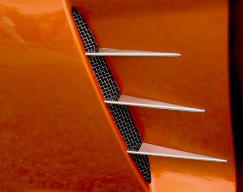 American Car Craft 2005-2013 C6 Corvette - Vent Spears only 6Pc, Polished Stainless Steel 042048