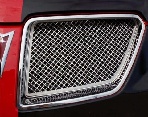 American Car Craft 2008-2009 Pontiac GT/G8 - Laser Mesh UPPER Grille 2Pc, Polished Stainless Steel 222002