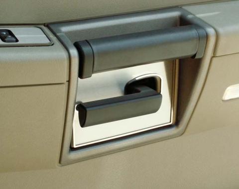 American Car Craft 2003-2007 Hummer H2 - Door Handle Plates 4Pc, Brushed Stainless with Polished Rings 491007