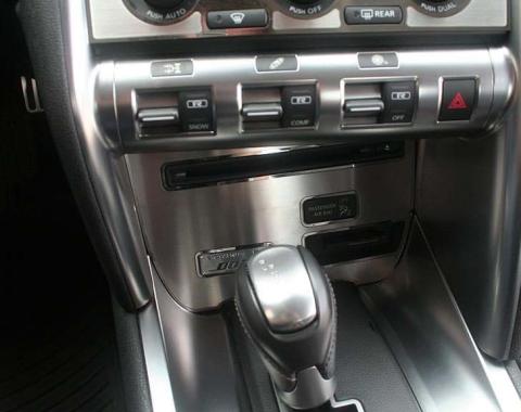 American Car Craft 2010-2013 Nissan GT-R - CD Player Trim Plate, Brushed/Polished Stainless Steel 161009