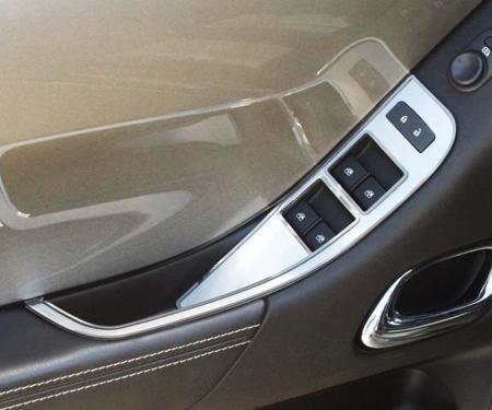 American Car Craft 2012-2014 Camaro Convertible only - Door Handle Pull/Switch Deluxe Trim Plate 2Pc, Brushed Stainless Steel 101059
