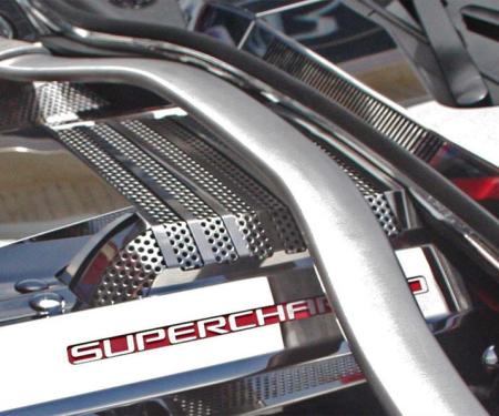 American Car Craft 2012-2015 Camaro ZL1 - Supercharger Perforated Plenum Cover, Polished Stainless Steel 103059