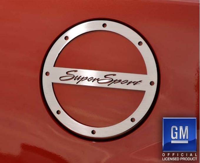 American Car Craft 2010-2019 Camaro SS - Super Sport Fuel Door Cover, Brushed Stainless Steel (Brushed) 102010