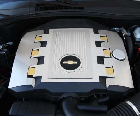 American Car Craft 2010-2015 Camaro RS - Engine Shroud Cover V6 10Pc, Polished, Brushed, Gold Tone Stainless Steel 103046
