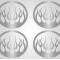 American Car Craft 2005-2013 C6 Corvette - Taillight Covers Polished Flame Style 4Pc, Polished Stainless Steel 042070