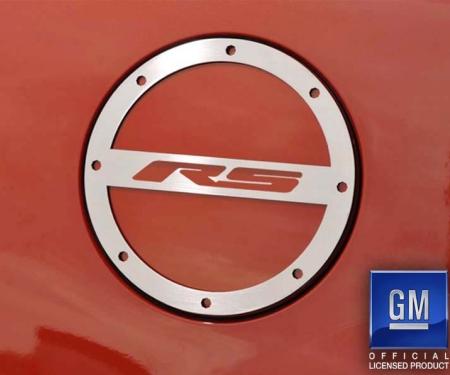 American Car Craft 2010-2019 Camaro RS - RS Fuel Door Cover, Stainless Steel (Brushed) 102008