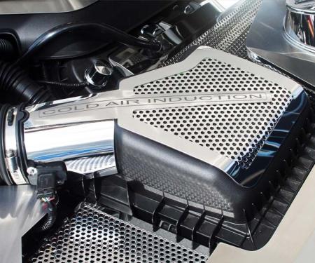 American Car Craft 2010-2014 Mustang GT - Air Box Cover Perforated 2Pc, Polished Stainless Steel 273030