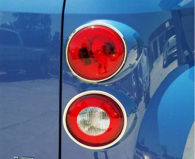American Car Craft 2006-2012 HHR - Taillight Trim, Polished Stainless with Brushed Rings 422016