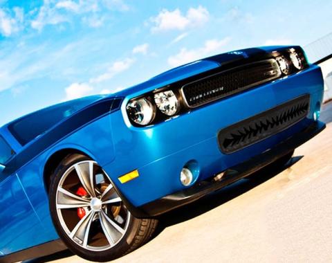 American Car Craft 2011-2014 Challenger 5.7L/SRT8 - Lower Front 'Shark Tooth' Grille (11-14), Black Stainless Steel 152020