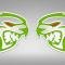 American Car Craft 2015-2023 Dodge Challenger Hellcat Redeye - Redeye Hellcat Badges 2pc Brushed Stainless Steel (Sublime Green Inlay) 152058-SBGR
