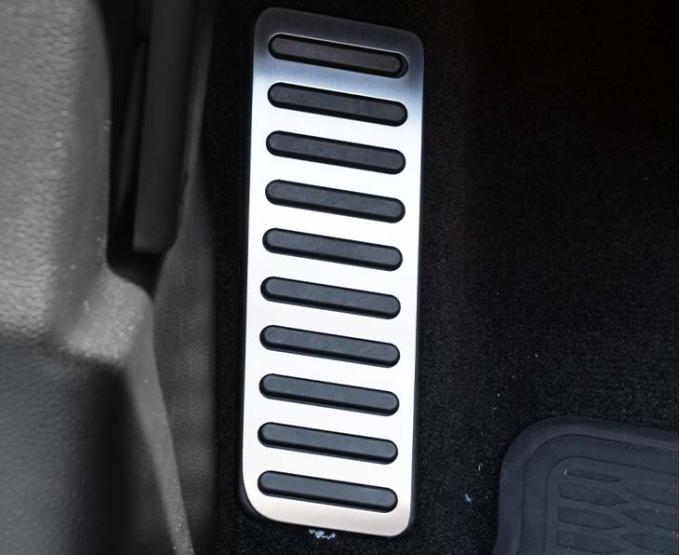 American Car Craft 2015-2020 Mustang - Dead Pedal Trim Plate, Stainless Steel (Brushed) 271034