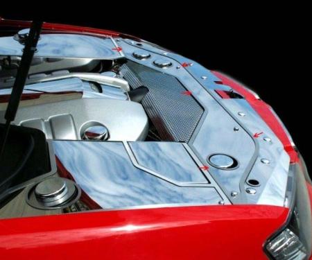 American Car Craft 2008-2009 Pontiac G8/GT - Radiator Cover with 3 Cap Covers, Polished Stainless Steel 223004