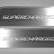 American Car Craft 2010-2015 Camaro - Door Panel Kick Plates 'SUPERCHARGED' 2Pc, Brushed Stainless, Choose Inlay Color 101028