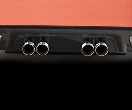 American Car Craft 2005-2013 C6 Corvette - Exhaust Filler Panel, Stock Exhaust, Blakk Stealth Stainless 042103
