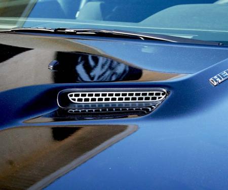 American Car Craft 2008-2014 Challenger - Hood Scoop Grille Overlay 2Pc, Polished Stainless Steel 152013