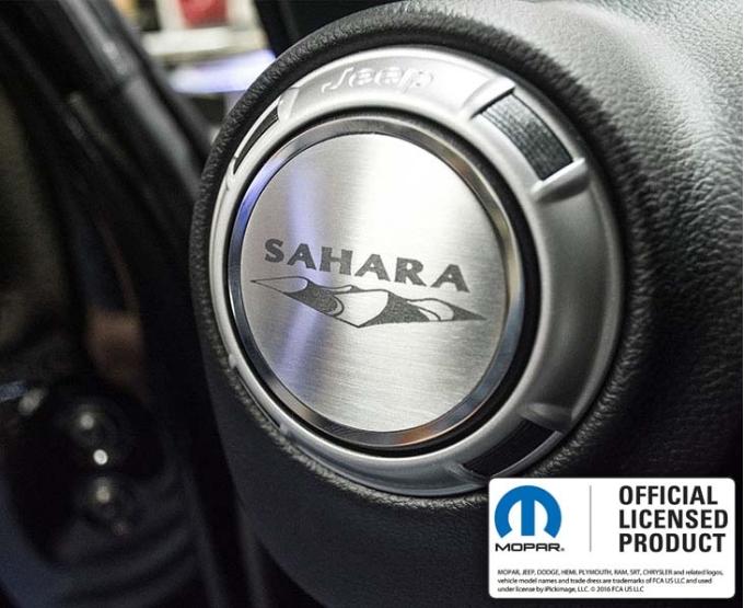 American Car Craft 2007-2018 Jeep Wrangler JK/2018+ JL/2018-2023 - A/C Duct Trim Plates, Etched Sahara 4Pc, Stainless Steel 141004