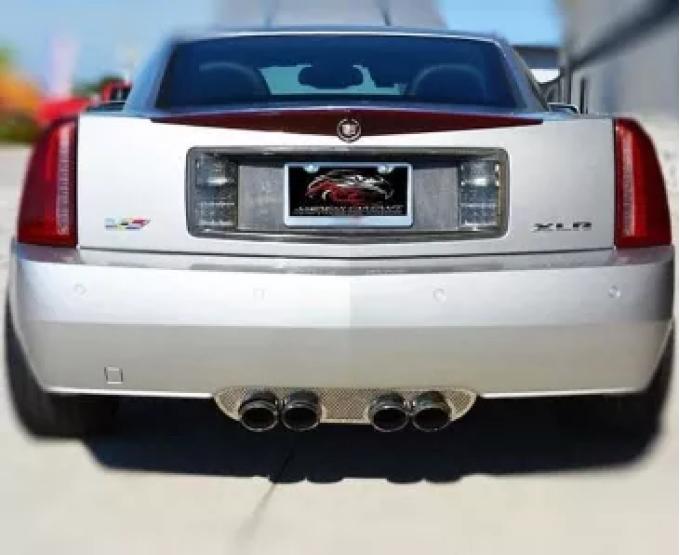 American Car Craft 2004-2008 Cadillac XLR - Exhaust Port Filler Panel, Perforated Stainless with Polished Trim 122002