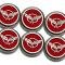American Car Craft 1997-2004 C5/Z06 Corvette - C5 Cross Flag Emblem Fluid Cap Covers 6Pc, Manual Trans, Choose Color 033074