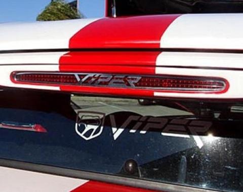 American Car Craft 1992-2002 Dodge Viper - 3rd Brake Light Trim with 'VIPER' Script, Polished Stainless Steel 962019