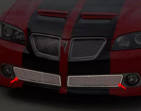 American Car Craft 2008-2009 Pontiac GT/G8 - Laser Mesh LOWER Grille 2Pc, Polished Stainless 222003