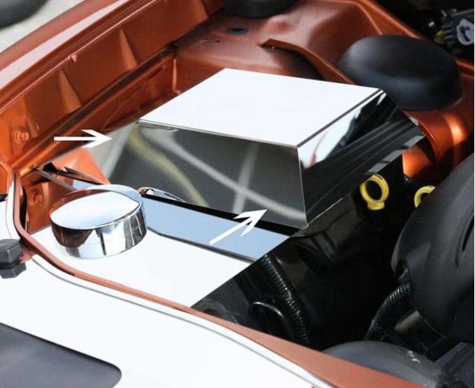 American Car Craft 2005-2010 Chrysler 300/Dodge Charger/Magnum 5.7 SRT8 - Fuse Box Cover, Polished Stainless 303017