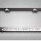 American Car Craft Corvette C7 Stingray - License Plate Frame CORVETTE Lettering, Black Base with Brushed Top Plate, Choose Color 052083