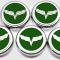 American Car Craft 2005-2013 C6 Corvette - Crossed Flags Logo Fluid Cap Covers 5Pc Auto Transmission, Choose Color 043082