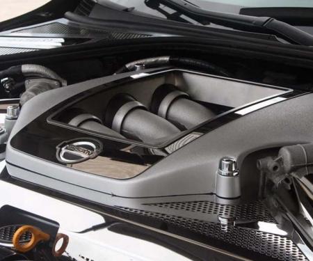 American Car Craft 2010-2015 Nissan GT-R - Engine Shroud Cover 4Pc, Polished Stainless Steel 163008