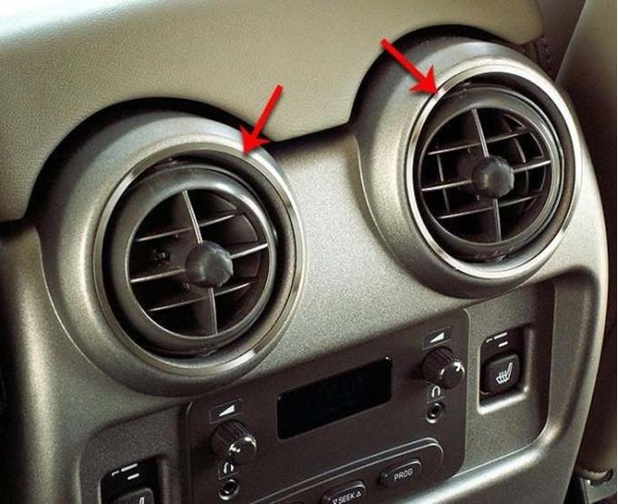 American Car Craft 2003-2007 Hummer H2 - AC Vent Rings Rear 2Pc, Polished Stainless Steel 491017