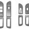 American Car Craft 2010-2014 Ford Raptor F-150 SuperCrew - Door Arm Control Covers 8Pc, Brushed Stainless 771022