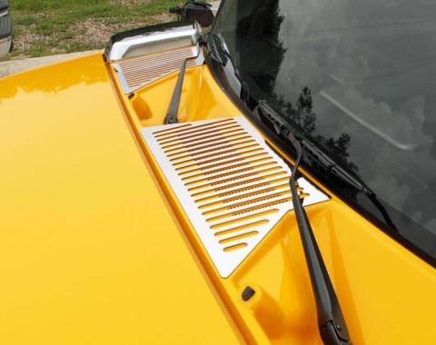 American Car Craft 2003-2009 Hummer H2 - Wiper Cowl 2Pc, Polished Stainless Steel 492006